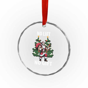 Xmas Santa Gymer Crystal Glass Ornament No Lift No Gift Bodybuilding TS09 Print Your Wear