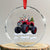 Xmas Santa Monster Truck Crystal Glass Ornament American Offroad Xmas Boys Kids Toddler Youth TS10 Transparent Glass 3'' Circle Print Your Wear