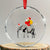 Xmas Santa Riding Elephant Crystal Glass Ornament Xmas Tree Light Funny Festive TS02 Transparent Glass 3'' Circle Print Your Wear