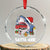 Xmas Shark Santa Jaws Crystal Glass Ornament TS09 Transparent Glass 3'' Circle Print Your Wear