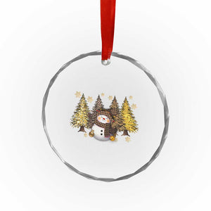 Xmas Snowman Crystal Glass Ornament Cute Winter Leopard Xmas Tree Farm TS10 Print Your Wear