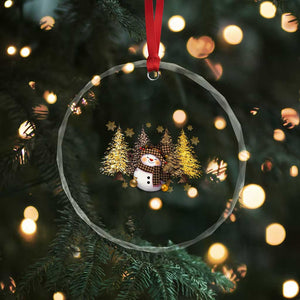 Xmas Snowman Crystal Glass Ornament Cute Winter Leopard Xmas Tree Farm TS10 Print Your Wear