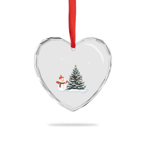 Xmas Snowman Heart Crystal Glass Ornament Funny Snowmen With Christmas Tree TS12 Print Your Wear
