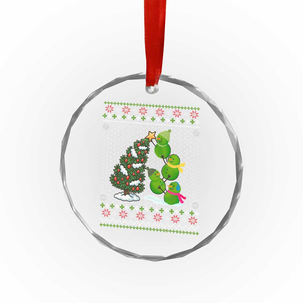 Xmas Snowman Squad Crystal Glass Ornament Funny Holiday Snowmen With Xmas Tree TS12 Transparent Glass 3'' Circle Print Your Wear