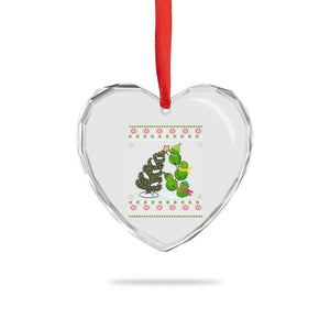 Xmas Snowman Squad Heart Crystal Glass Ornament Funny Holiday Snowmen With Xmas Tree TS12 Print Your Wear