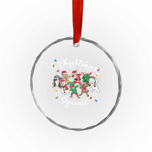 Xmas Squad Crystal Glass Ornament Santa Dabbing Elf Family Matching Pajamas TS10 Print Your Wear