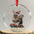 Xmas Squirrel Crystal Glass Ornament Xmas Tree Lights Reindeer Santa Hat Pajamas TS02 Transparent Glass 3'' Circle Print Your Wear