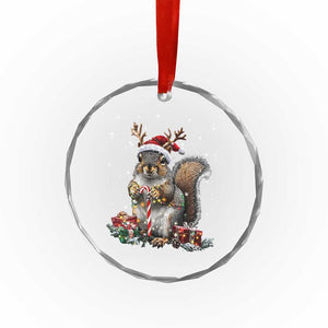 Xmas Squirrel Crystal Glass Ornament Xmas Tree Lights Reindeer Santa Hat Pajamas TS02 Print Your Wear