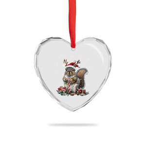 Xmas Squirrel Heart Crystal Glass Ornament Xmas Tree Lights Reindeer Santa Hat Pajamas TS02 Print Your Wear