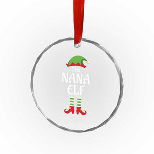 Xmas The Nana Elf Crystal Glass Ornament Funny Grandma Xmas Family Matching TS02 Print Your Wear