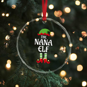 Xmas The Nana Elf Crystal Glass Ornament Funny Grandma Xmas Family Matching TS02 Print Your Wear