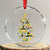 Xmas Tree Construction Excavator Crystal Glass Ornament TS09 Transparent Glass 3'' Circle Print Your Wear