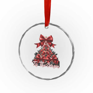 Xmas Tree Coquette Tis The Season Crystal Glass Ornament TS09 Print Your Wear