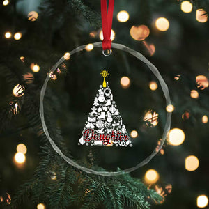 Xmas Tree Crystal Glass Ornament Red Plaid Daughter TS02 Print Your Wear
