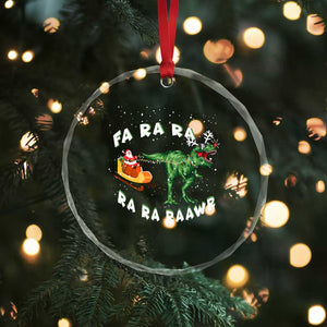 Xmas Tree Rex Fa Ra Rawr Dinosaur Crystal Glass Ornament TS09 Print Your Wear