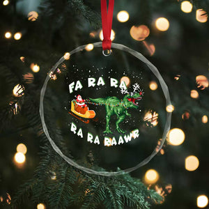Xmas Tree Rex Fa Ra Rawr Dinosaur Crystal Glass Ornament TS09 Print Your Wear