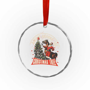 Xmas Trump Cowboy Crystal Glass Ornament Rocking Around The Xmas Tree Horse Rider Santa Donald TS02 Print Your Wear