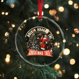Xmas Trump Cowboy Crystal Glass Ornament Rocking Around The Xmas Tree Horse Rider Santa Donald TS02 Print Your Wear