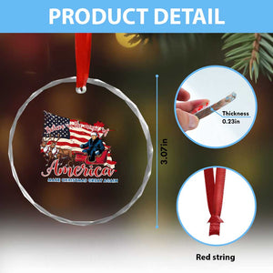 Xmas Trump Crystal Glass Ornament Believe In The Magic Of America Make Christmas Great Again TS09 Print Your Wear