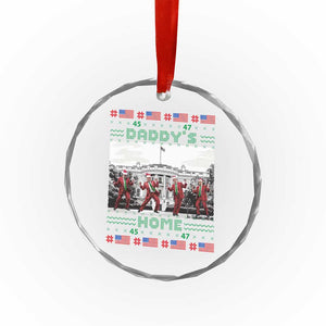 Xmas Trump Crystal Glass Ornament Daddy's Home TS02 Print Your Wear
