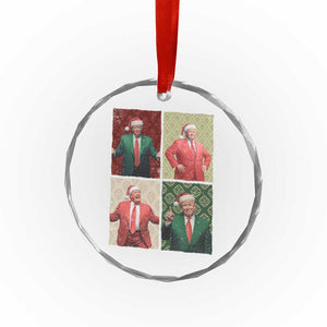 Xmas Trump Crystal Glass Ornament Daddy's Home For Xmas Retro Vintage TS02 Print Your Wear