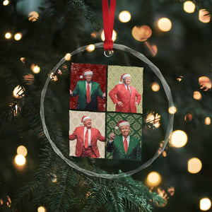 Xmas Trump Crystal Glass Ornament Daddy's Home For Xmas Retro Vintage TS02 Print Your Wear