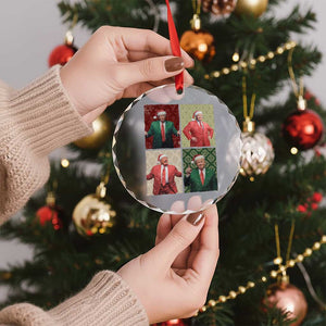 Xmas Trump Crystal Glass Ornament Daddy's Home For Xmas Retro Vintage TS02 Print Your Wear