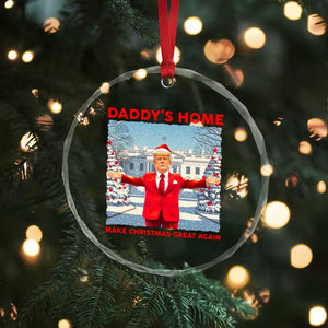 Xmas Trump Crystal Glass Ornament Daddy's Home Make Christmas Great Again TS09 Print Your Wear