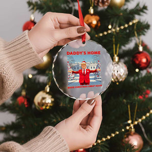 Xmas Trump Crystal Glass Ornament Daddy's Home Make Christmas Great Again TS09 Print Your Wear