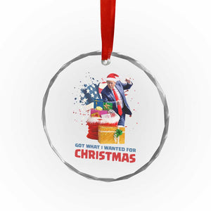Xmas Trump Crystal Glass Ornament Got What I Wanted For Christmas 47th President American Flag TS02 Print Your Wear