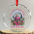 Xmas Trump Crystal Glass Ornament I'll Be Home For Christmas Coquette TS09 Transparent Glass 3'' Circle Print Your Wear