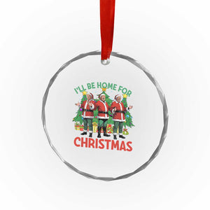 Xmas Trump Crystal Glass Ornament I'll Be Home For Xmas Donald Santa TS02 Print Your Wear