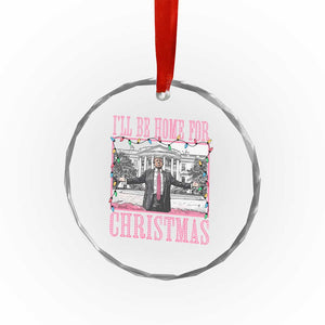 Xmas Trump Crystal Glass Ornament I'll Be Home For Xmas Funny Santa Donald TS02 Print Your Wear