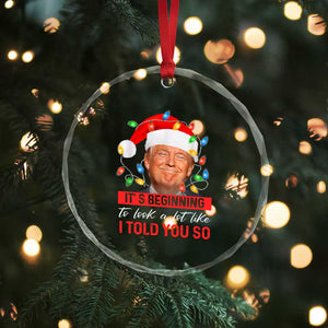 Xmas Trump Crystal Glass Ornament It's Beginning To Look A Lot Like I Told You So Funny Xmas TS02 Print Your Wear