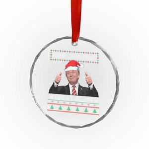 Xmas Trump Crystal Glass Ornament Make Xmas Great Again Santa Donald Ugly Sweater TS02 Print Your Wear