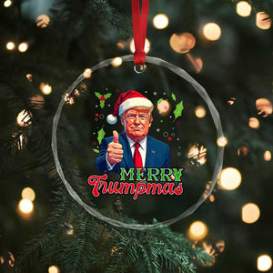 Xmas Trump Crystal Glass Ornament Merry Trumpmas Donald Santa Festive Xmas TS02 Print Your Wear