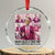 Xmas Trump Crystal Glass Ornament Pink Trump Era Make Christmas Great Again TS09 Transparent Glass 3'' Circle Print Your Wear