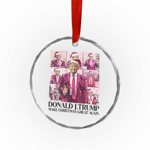 Xmas Trump Crystal Glass Ornament Pink Trump Era Make Christmas Great Again TS09 Print Your Wear