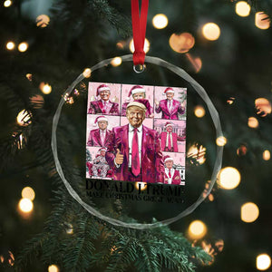 Xmas Trump Crystal Glass Ornament Pink Trump Era Make Christmas Great Again TS09 Print Your Wear