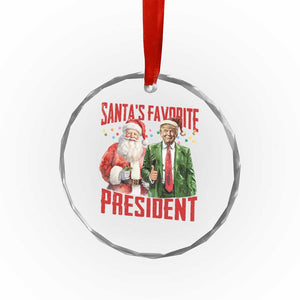 Xmas Trump Crystal Glass Ornament Santa's Favorite President TS09 Print Your Wear