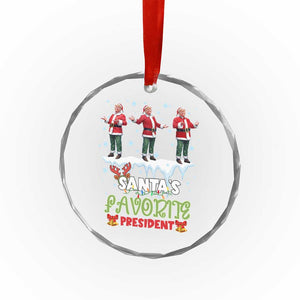 Xmas Trump Crystal Glass Ornament Santa's Favorite President Funny Dancing TS02 Print Your Wear