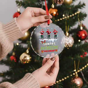 Xmas Trump Crystal Glass Ornament Santa's Favorite President Funny Dancing TS02 Print Your Wear