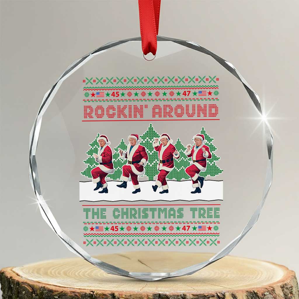 Xmas Trump Dance Crystal Glass Ornament Rocking Around The Christmas Tree US President Dancing TS02 Print Your Wear