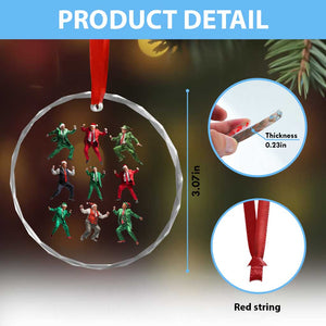 Xmas Trump Dance Crystal Glass Ornament Viral President Dancing Retro Vintage TS02 Print Your Wear