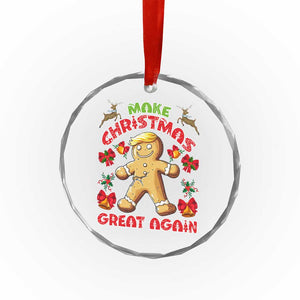 Xmas Trump Gingerbread Crystal Glass Ornament Make Xmas Great Again Funny Cookies TS02 Print Your Wear