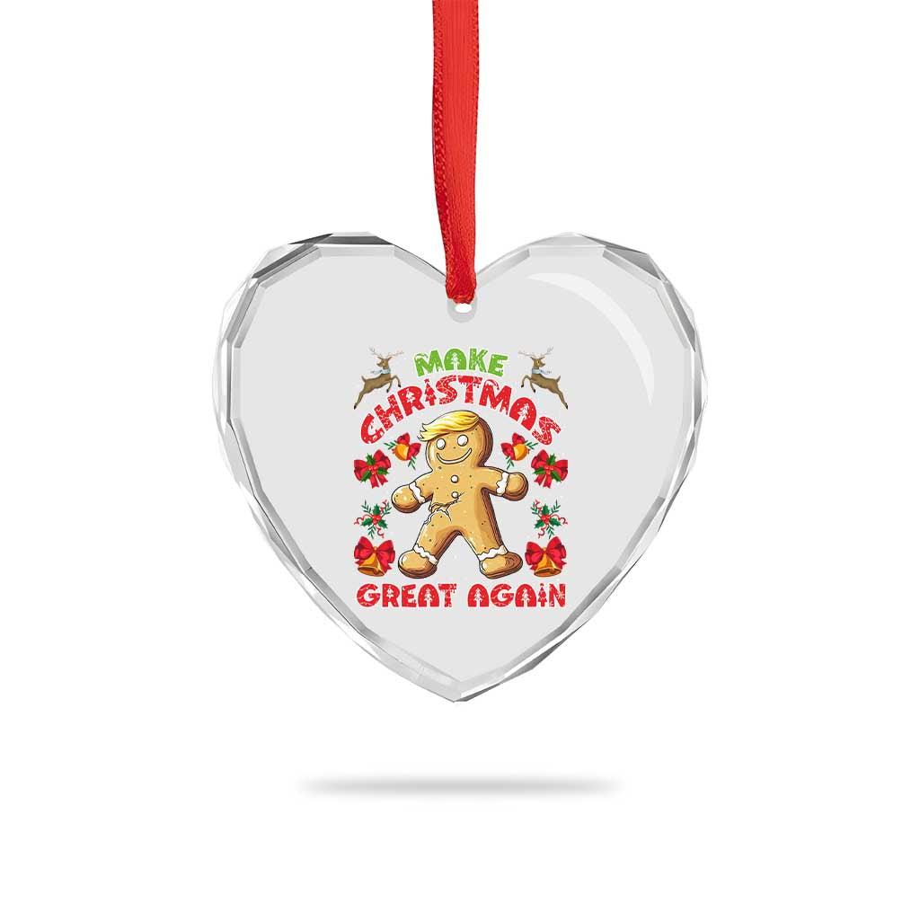 Xmas Trump Gingerbread Heart Crystal Glass Ornament Make Xmas Great Again Funny Cookies TS02 Print Your Wear