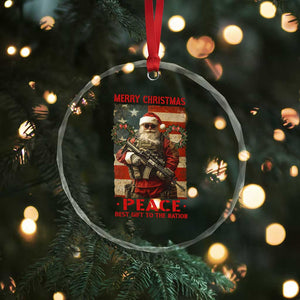 Xmas Veteran Crystal Glass Ornament Peace Best Gift To The Nation Santa Army TS09 Print Your Wear