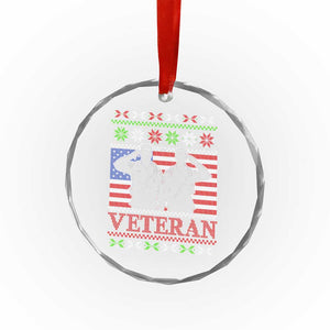 Xmas Veteran Crystal Glass Ornament Soldier America Flag Patriotic TS09 Print Your Wear