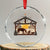 Xmas Western Crystal Glass Ornament True Story Jesus Cowboy Nativity Scene TS11 Transparent Glass 3'' Circle Print Your Wear