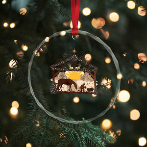 Xmas Western Crystal Glass Ornament True Story Jesus Cowboy Nativity Scene TS11 Print Your Wear
